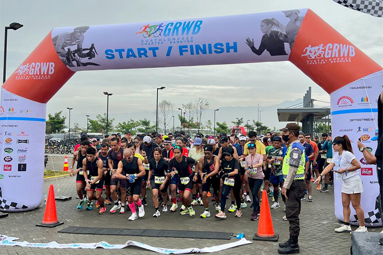 GRWB Duathlon: A Combination of Running and Bicycle Competition at Summarecon Mall Bandung